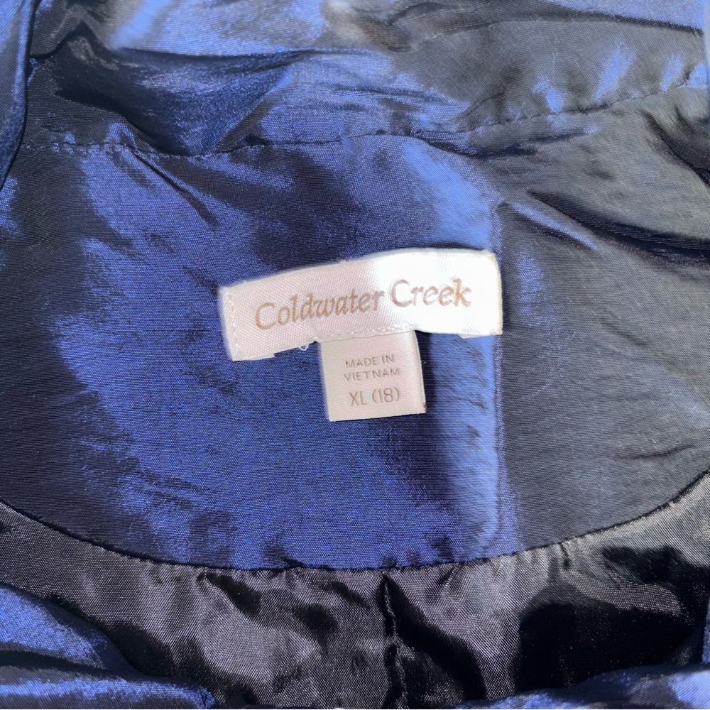 Coldwater Creek Blue Sleeveless Jacket - Picture 6 of 10